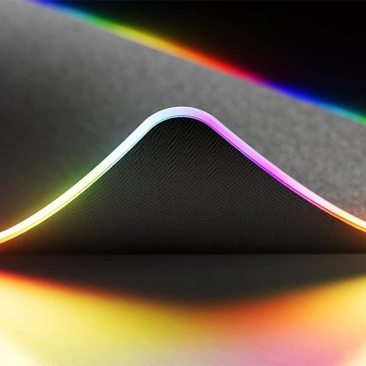 Hyte CNVS Intense Play Mat qRGB LED USB-C Gaming Mouse Pad - MAT-HYTE-CNVS-B — 5