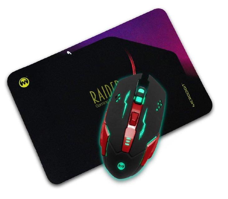 Microdigit RAIDER Wired Gaming Mouse Combo with Mouse Pad- MD2011GM