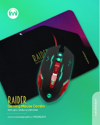 Microdigit RAIDER Wired Gaming Mouse Combo with Mouse Pad- MD2011GM — 4