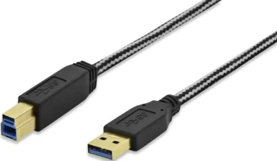 Ednet USB 3.0 1.8m Connection Cable - Type A Male to Type B Male - Black - 84230