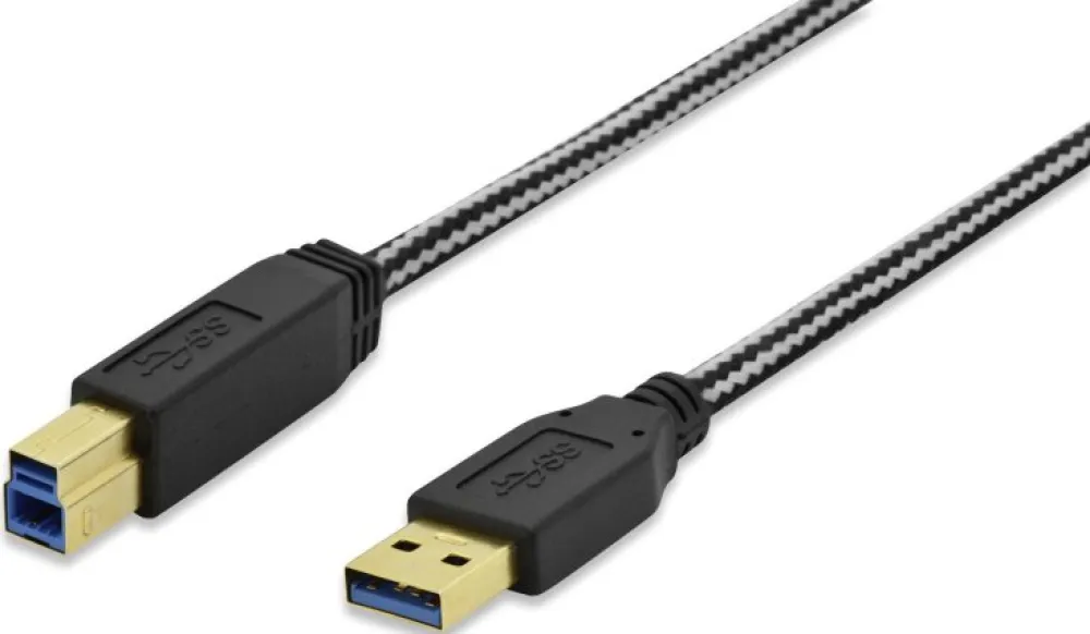 Ednet USB 3.0 1.8m Connection Cable - Type A Male to Type B Male - Black - 84230