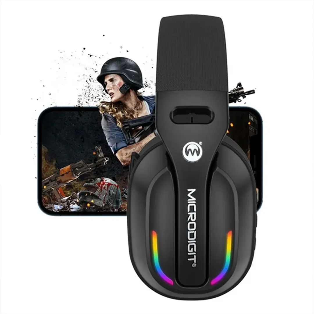 Microdigit RGB Wireless Gaming Headset- MS653WH — 4
