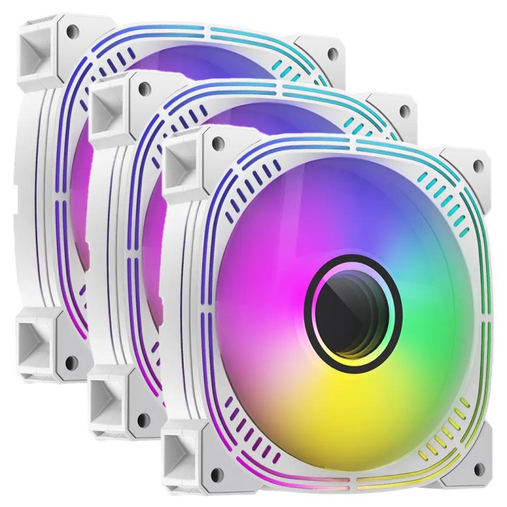 Asiahorse Prism 120mm ARGB Case Fan - Triple Pack White