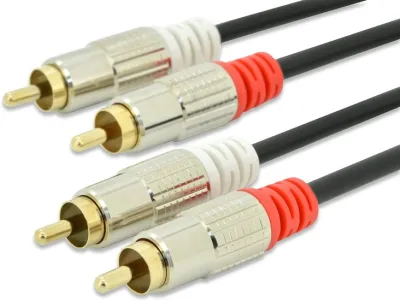 Ednet Audio Stereo Connection Cable - 2xRCA M/M, 5.0m - 84592