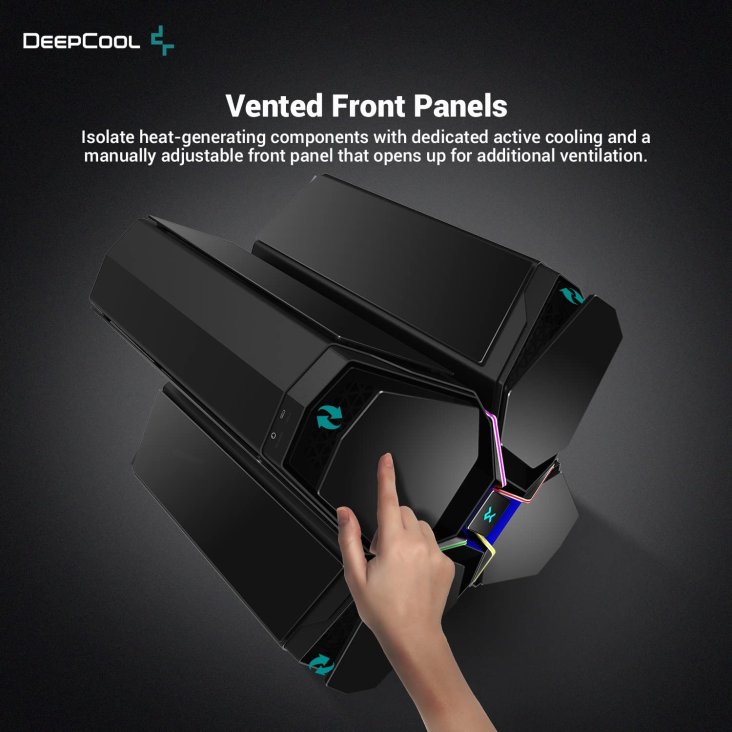 DeepCool QuadStellar Infinity Full Tower EATX ARGB PC Case - Black — 5