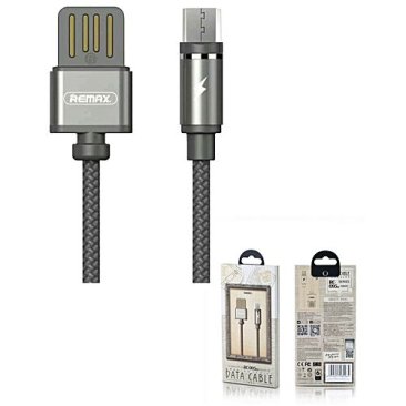 Remax RC-095m/RC-095i Gravity Magnetic USB Type-C Data Cable - Black - REMAX RC-095m-BLACK — 3