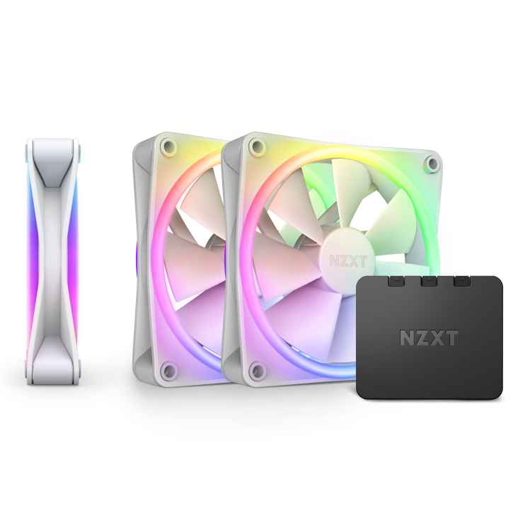 NZXT F120 RGB Duo 120mm ARGB Case Fan - Triple Pack White