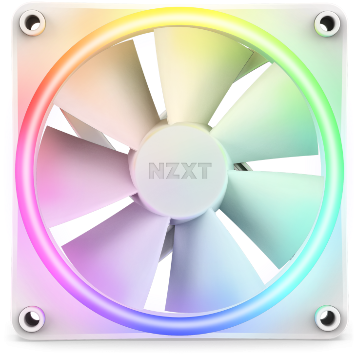 NZXT F120 RGB Duo 120mm ARGB Case Fan - Triple Pack White — 3