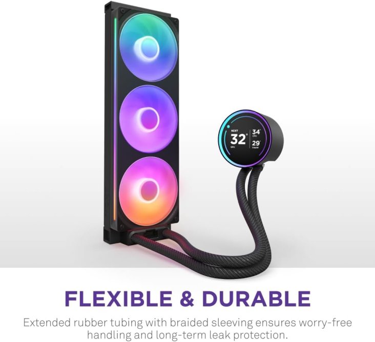NZXT Kraken Elite 360 RGB 2024 - AIO CPU Liquid Cooler - 360mm Radiator - F360 RGB Core Fan - Black - RL-KR36E-B2.ME — 7
