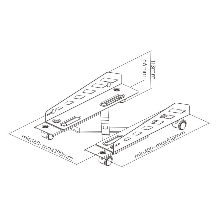 RANSOR® Computer Case Stand - Black - RNSR-AC-CCS-01 — 6