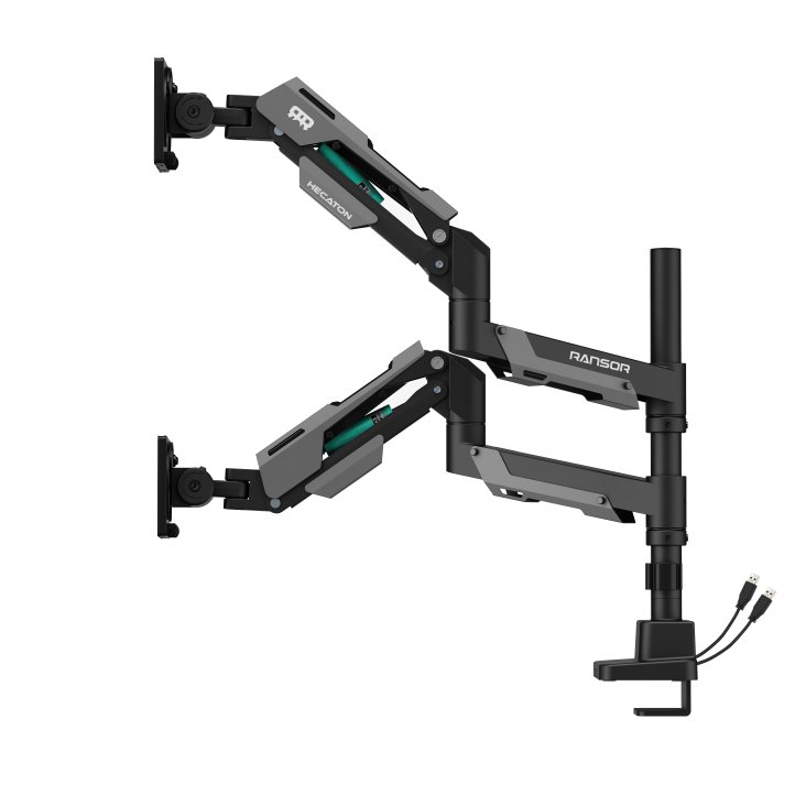 RANSOR® Hecaton Nitro Pro Dual Monitor Arm — 3