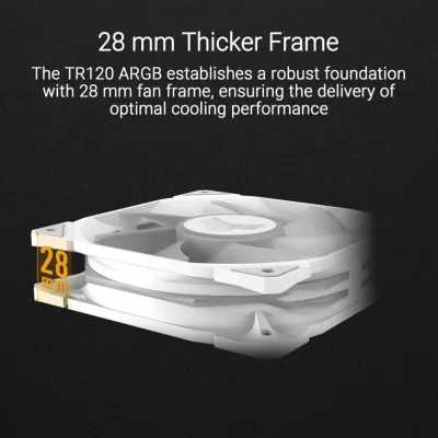 Asus TUF Gaming TR120 120mm ARGB Case Fan - Single Pack White — 2