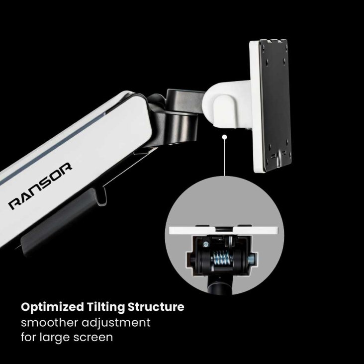 RANSOR® Hecaton V2 Pro RGB Single Monitor Arm - RNSR-ARM-HV21P-01 — 4