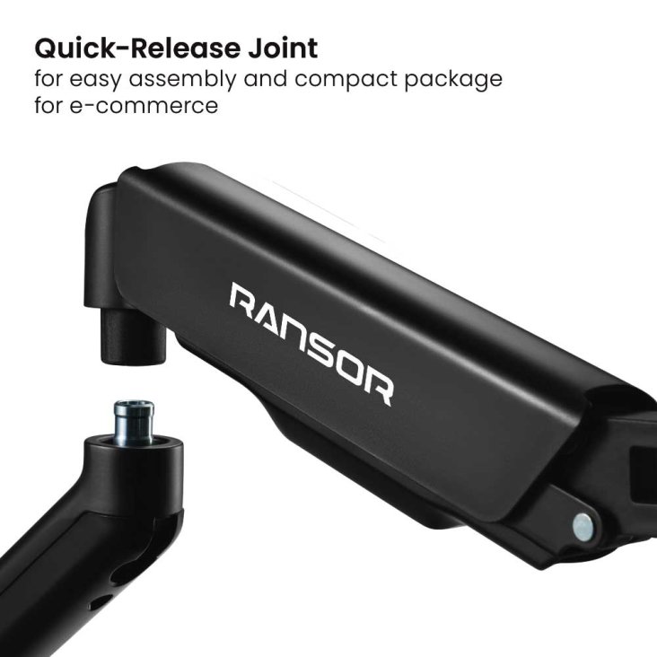 RANSOR® Hecaton V2 Dual Monitor Arm - RNSR-ARM-HV22S-01 — 3