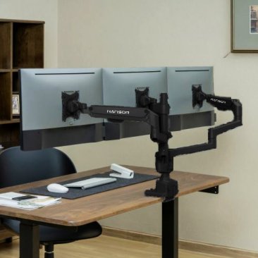 RANSOR® Hecaton V2 Pro Triple Monitor Arm - RNSR-ARM-HV23P-01 — 2