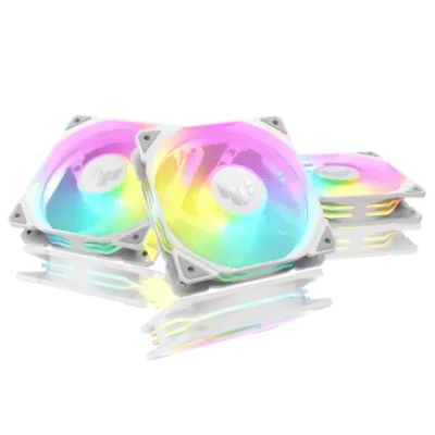 Asus TUF Gaming TR120 120mm ARGB Case Fan - Triple Pack White