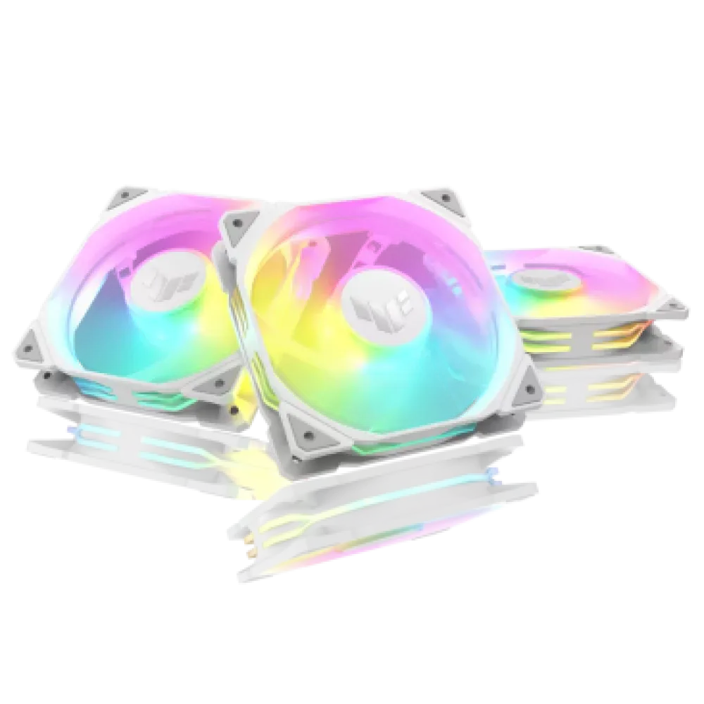 Asus TUF Gaming TR120 120mm ARGB Case Fan - Triple Pack White