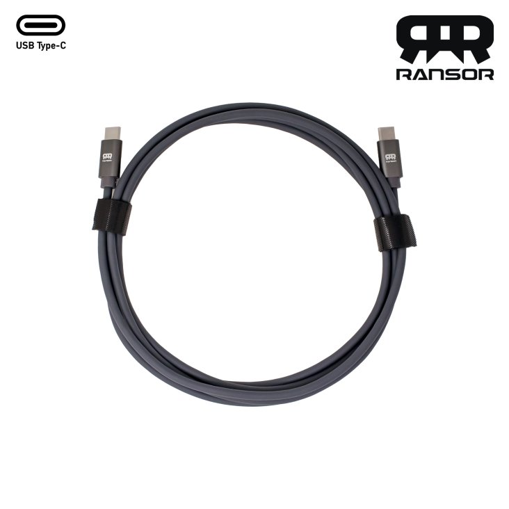 RANSOR® Premium USB 2.0 480M 100W Type C-C Cable 2m/6.5ft - RNSR-CBL-CC2200