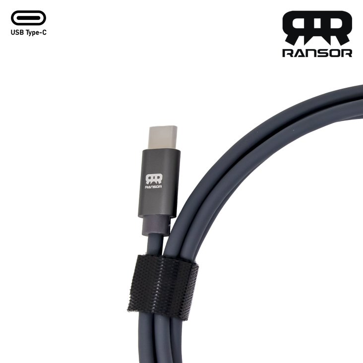 RANSOR® Premium USB 2.0 480M 100W Type C-C Cable 2m/6.5ft - RNSR-CBL-CC2200 — 2