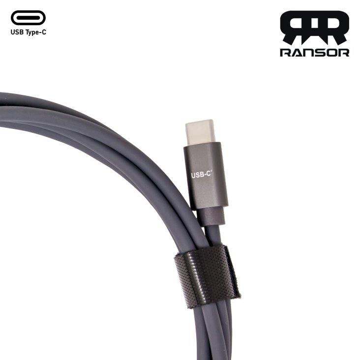 RANSOR® Premium USB 2.0 480M 100W Type C-C Cable 2m/6.5ft - RNSR-CBL-CC2200 — 3
