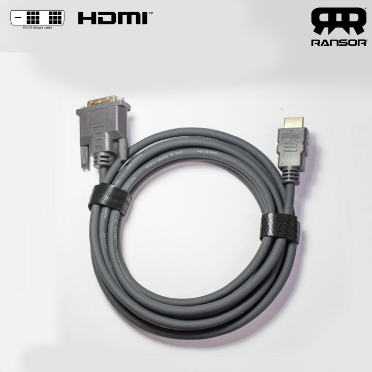 RANSOR® Premium 1080P DVI to HDMI 3m/10ft Cable - RNSR-CBL-DH300