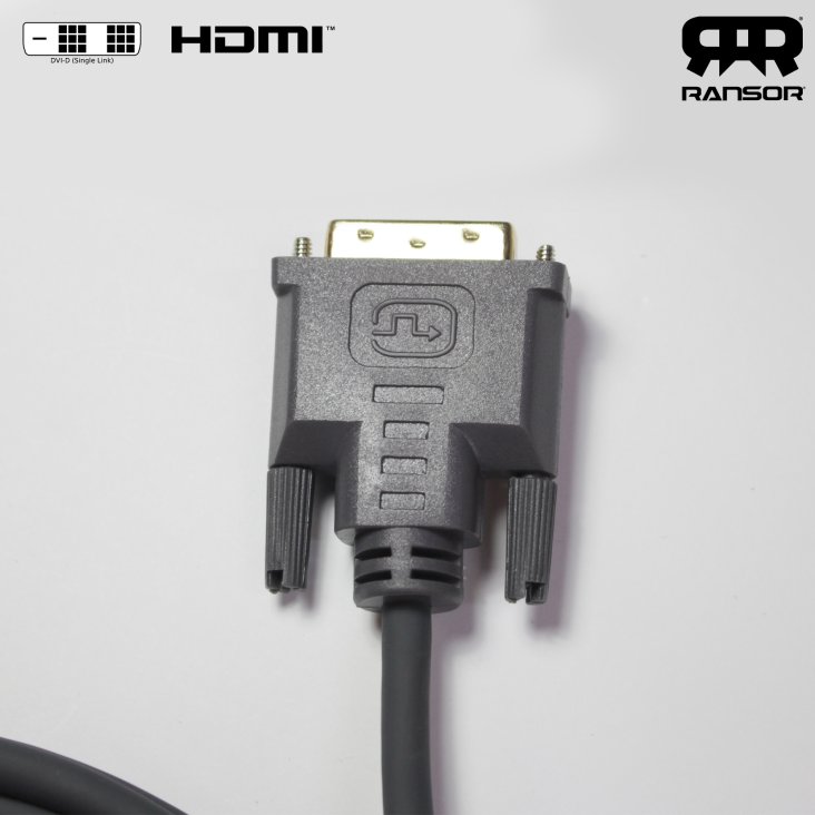 RANSOR® Premium 1080P DVI to HDMI 3m/10ft Cable - RNSR-CBL-DH300 — 3