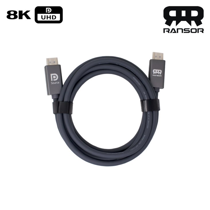 RANSOR® Ultra High Speed 8K DisplayPort v1.4 3m/10ft Cable - RNSR-CBL-DP14301