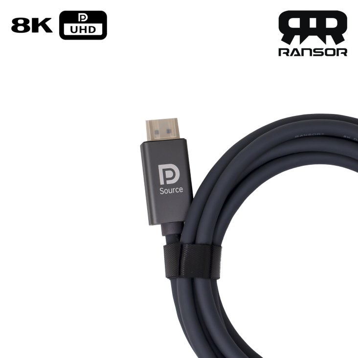 RANSOR® Ultra High Speed 8K DisplayPort v1.4 3m/10ft Cable - RNSR-CBL-DP14301 — 2