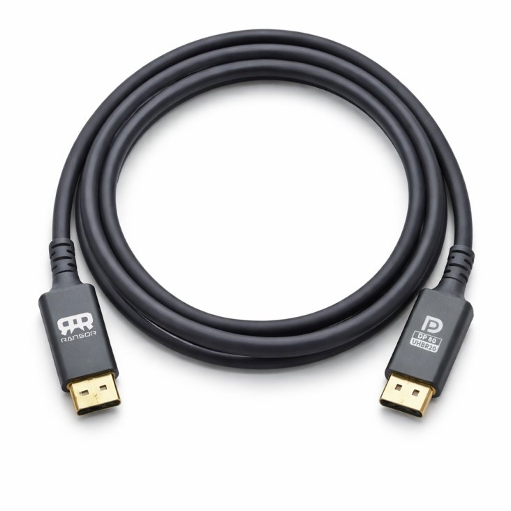 RANSOR® Ultra High Speed 8K DisplayPort v2.1 2m/6.5ft Cable - RNSR-CBL-DP21201