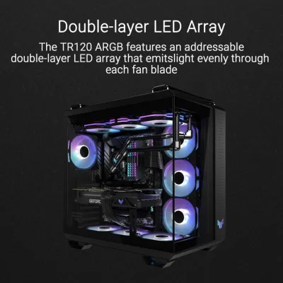 Asus TUF Gaming TR120 120mm ARGB Case Fan - Triple Pack White — 5