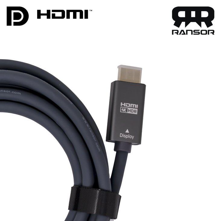 RANSOR® Premium 4K DisplayPort to HDMI Cable 5m/16.5ft - RNSR-CBL-DPHDMI500 — 3