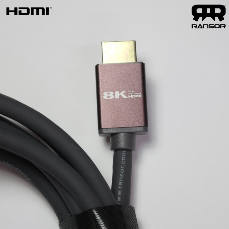 RANSOR® Ultra High Speed 8K HDMI 2.1 Certified Cable 3m/10ft - RNSR-CBL-H21300 — 3