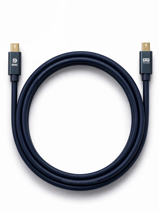 RANSOR® Ultra High Speed 8K Mini DisplayPort v1.4 2m/6.5ft Cable - RNSR-CBL-MDP14201 — 2