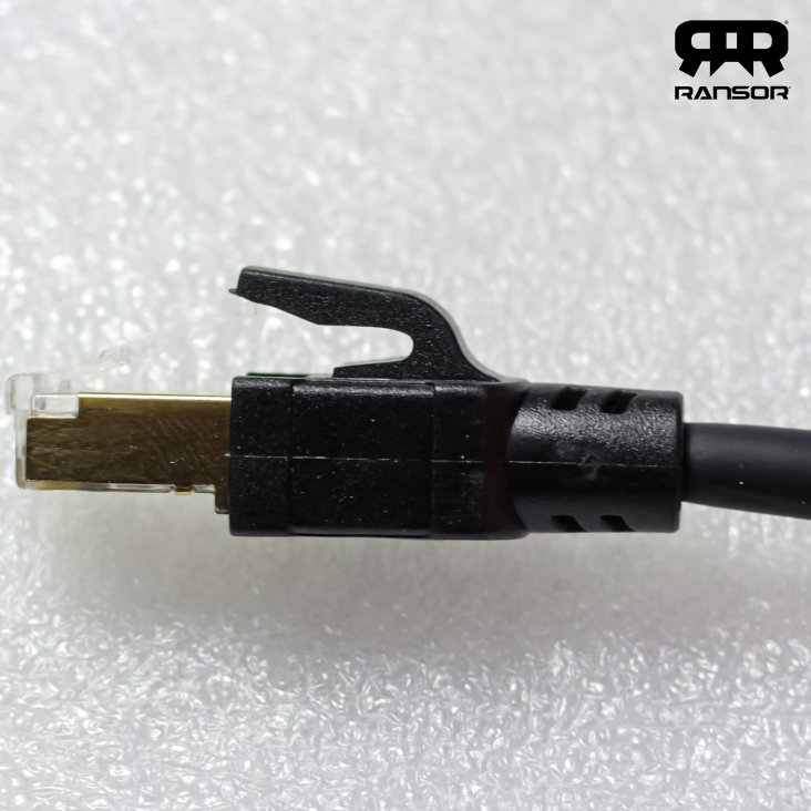 RANSOR® CAT8 10m/33ft Premium Ethernet Cable - Black - RNSR-CBL-NR10MB — 3
