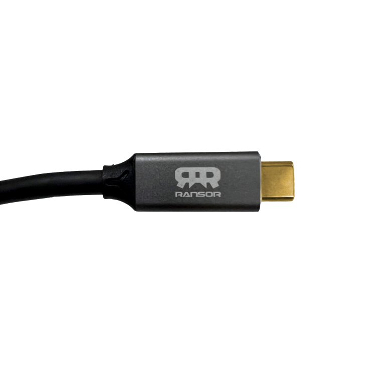 RANSOR® Premium Type C to C 1M/3ft USB4 240W 40Gbps - Black Cable - RNSR-CBL-U4-1M — 3