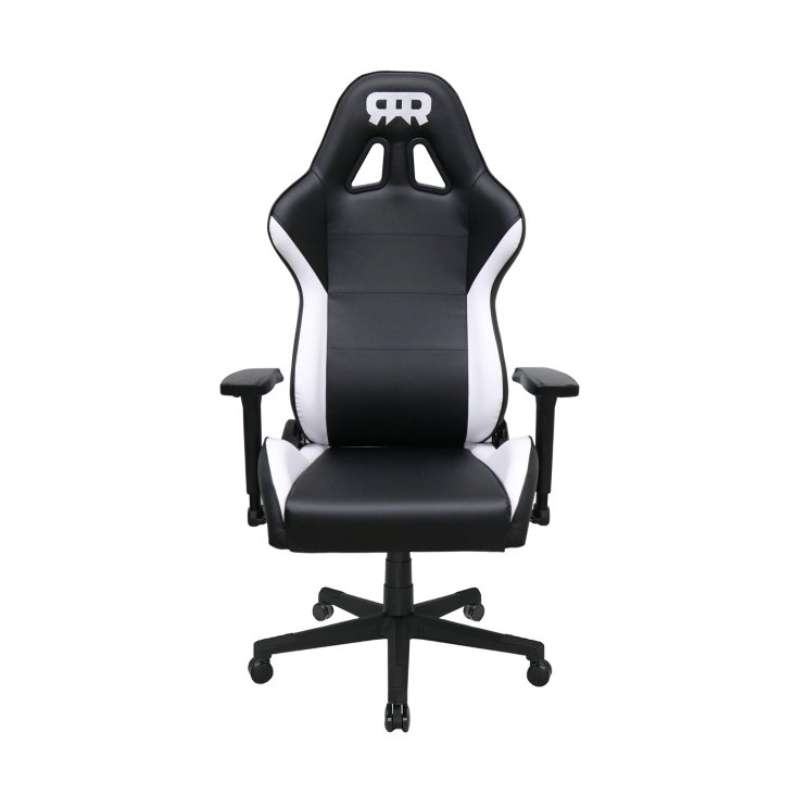 RANSOR® Legend Gaming Chair – Black & White Leather - RNSR-GC-LGNL3-BW-01 — 2