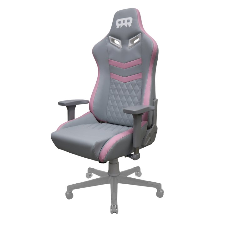 RANSOR® Queen Gaming Chair – Grey & Pink Leather - RNSR-GC-QENL3-GP-01 — 6