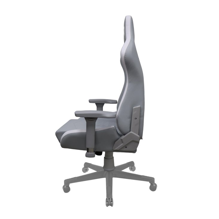 RANSOR® Queen Gaming Chair – Grey & White Leather - RNSR-GC-QENL3-GW-01 — 5