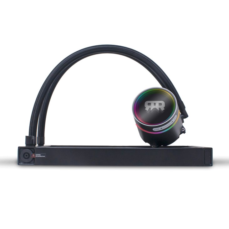 RANSOR® Hydrafusion 240mm ARGB Liquid Cooler - Black — 2