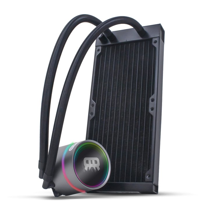 RANSOR® Hydrafusion 240mm ARGB Liquid Cooler - Black — 3