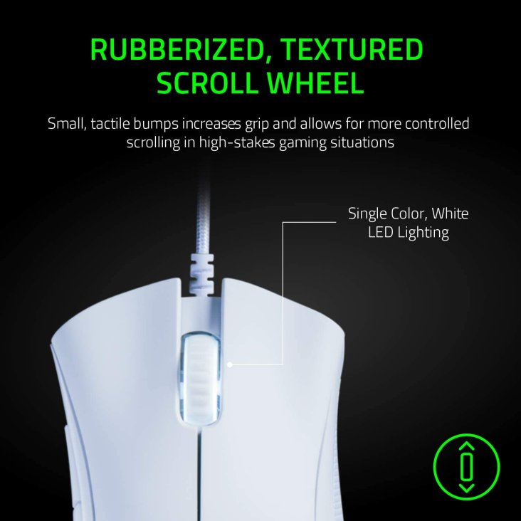 Razer Deathadder Essential 6400 DPI USB Ergonomic Gaming Mouse - White — 4