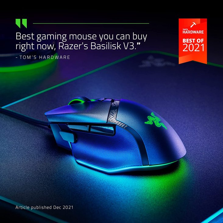 Razer Basilisk V3 26K DPI USB Chroma RGB Ergonomic Gaming Mouse — 2