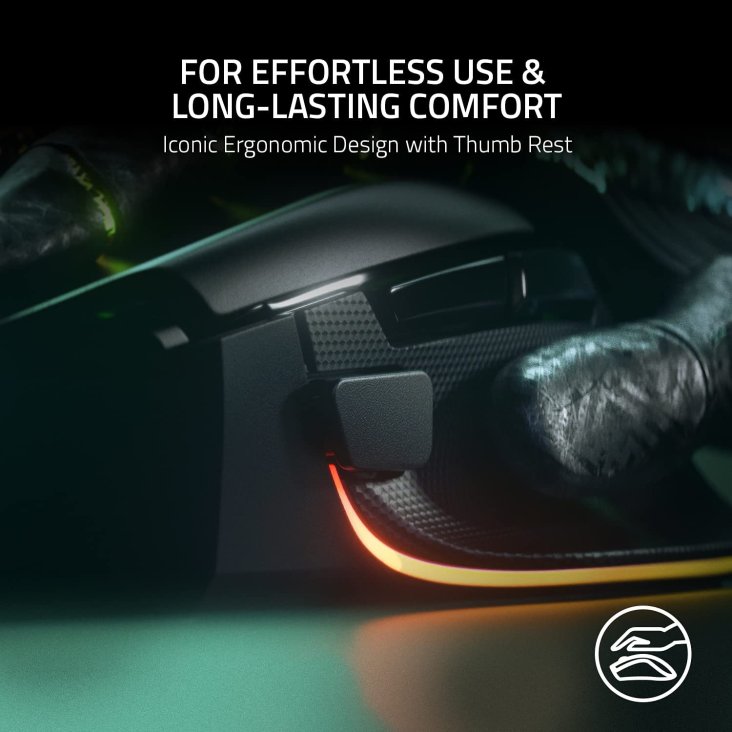 Razer Basilisk V3 26K DPI USB Chroma RGB Ergonomic Gaming Mouse — 6