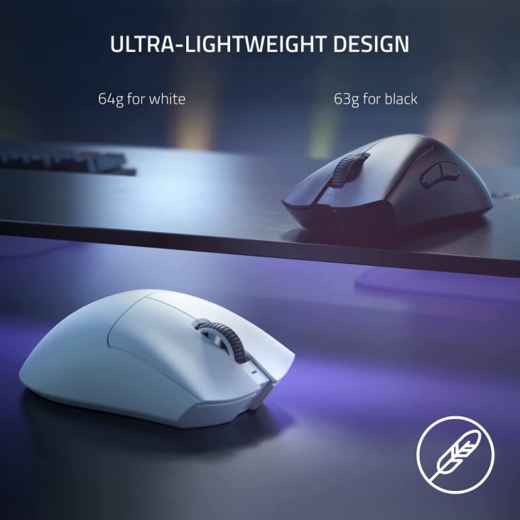 Razer DeathAdder V3 Pro 30K DPI USB-C/Wireless Esports Mouse - White - RZ01-04630200-R3G1 — 2