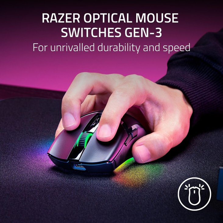 Razer Cobra Pro 30K DPI USB-C/Wireless RGB Gaming Mouse - Black — 6
