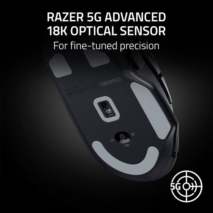Razer Basilisk V3 X HyperSpeed 18K DPI Wireless Gaming Mouse — 5