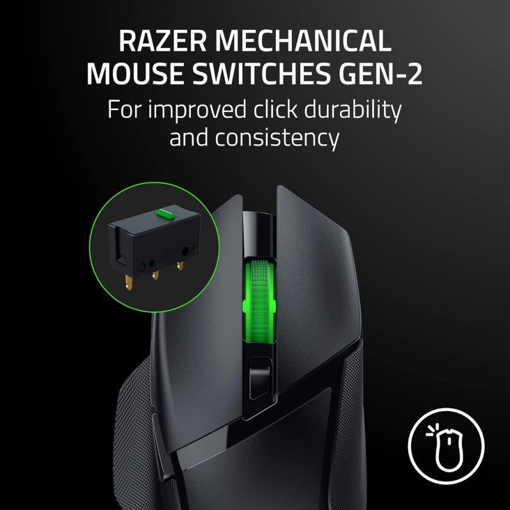 Razer Basilisk V3 X HyperSpeed 18K DPI Wireless Gaming Mouse — 6