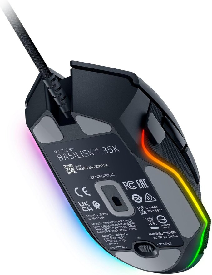 Razer Basilisk V3 35K DPI USB Ergonomic Chroma RGB Gaming Mouse — 9
