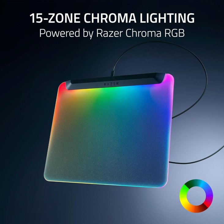Razer Firefly V2 Pro Backlit RGB Tempered Glass Gaming Mouse Pad - Black - RZ02-04920100-R3M1 — 3
