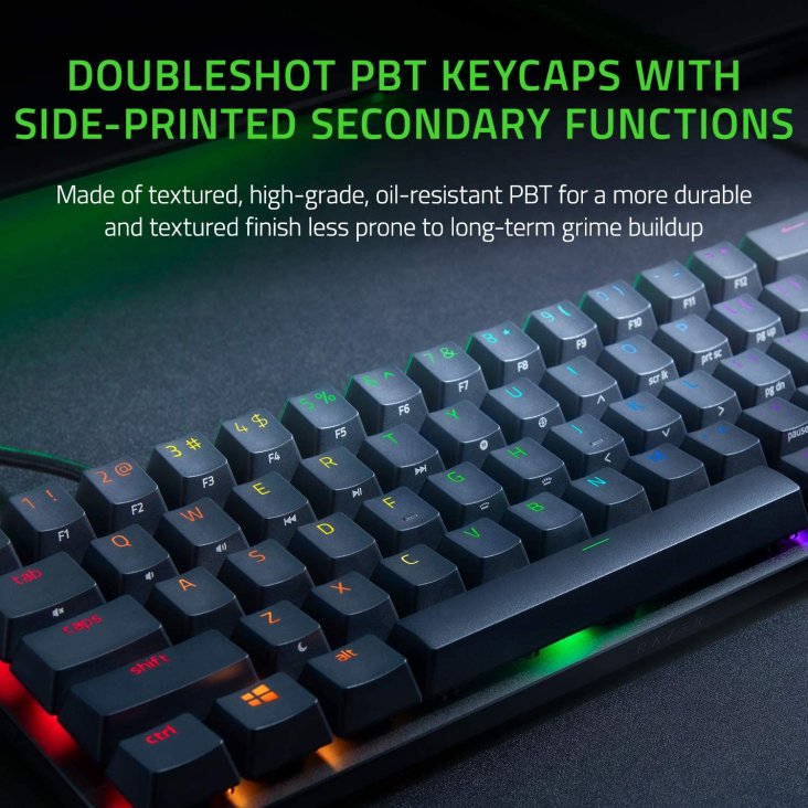 Razer Huntsman Mini Chroma RGB USB-C Optical Gaming Keyboard - Red Switches, Black — 3
